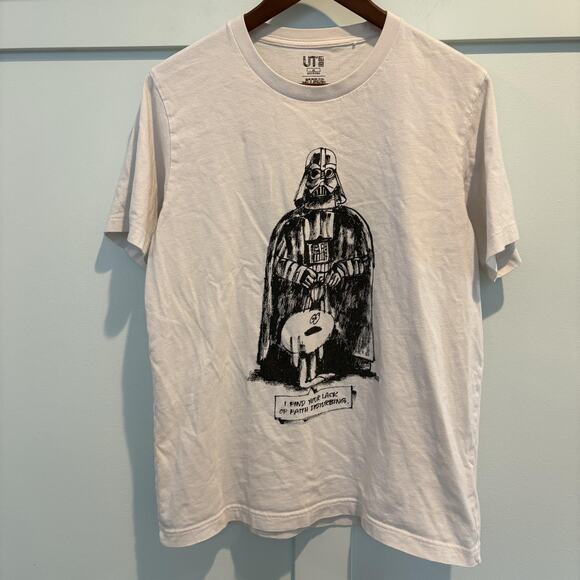 Uniqlo Other - Star Wars Darth Vader Shirt Mens Medium White Uniqlo UT Graphic Quote Tee READ